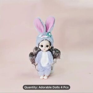 Adorable Bunny Doll with Pink Ears